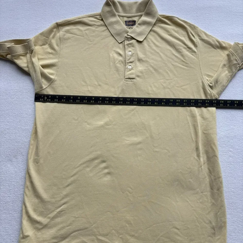 The Foundry Supply Co Men‎ 2XLT Yellow Polo Short Sleeve 100% Cotton